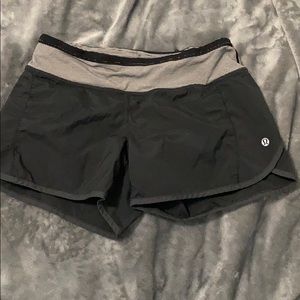 Lululemon Speed Shorts with the longer inseam.